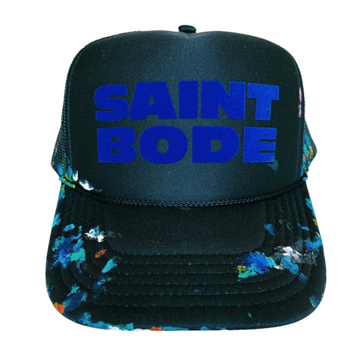 SB Hand Painted Trucker ROYAL #7/8 - High Crown