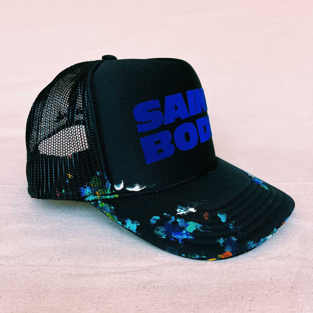 SB Hand Painted Trucker ROYAL #7/8 - High Crown