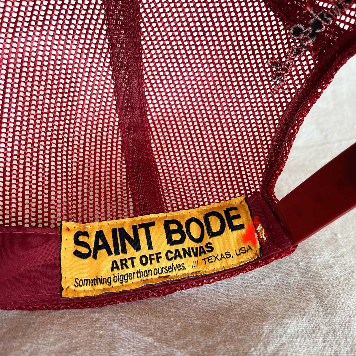 Vintage SB Hand Painted Trucker RED #11/12 - High Crown