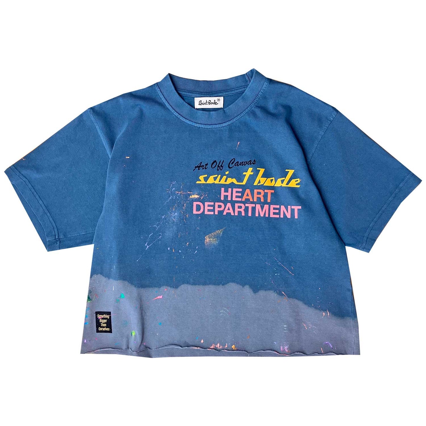 NEW! HEART DEPARTMENT PALETTE CROP TEE - SKY BLUE