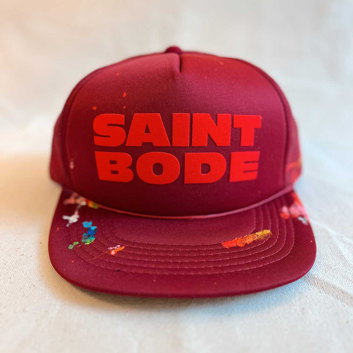 Vintage SB Hand Painted Trucker RED #2/12 - High Crown