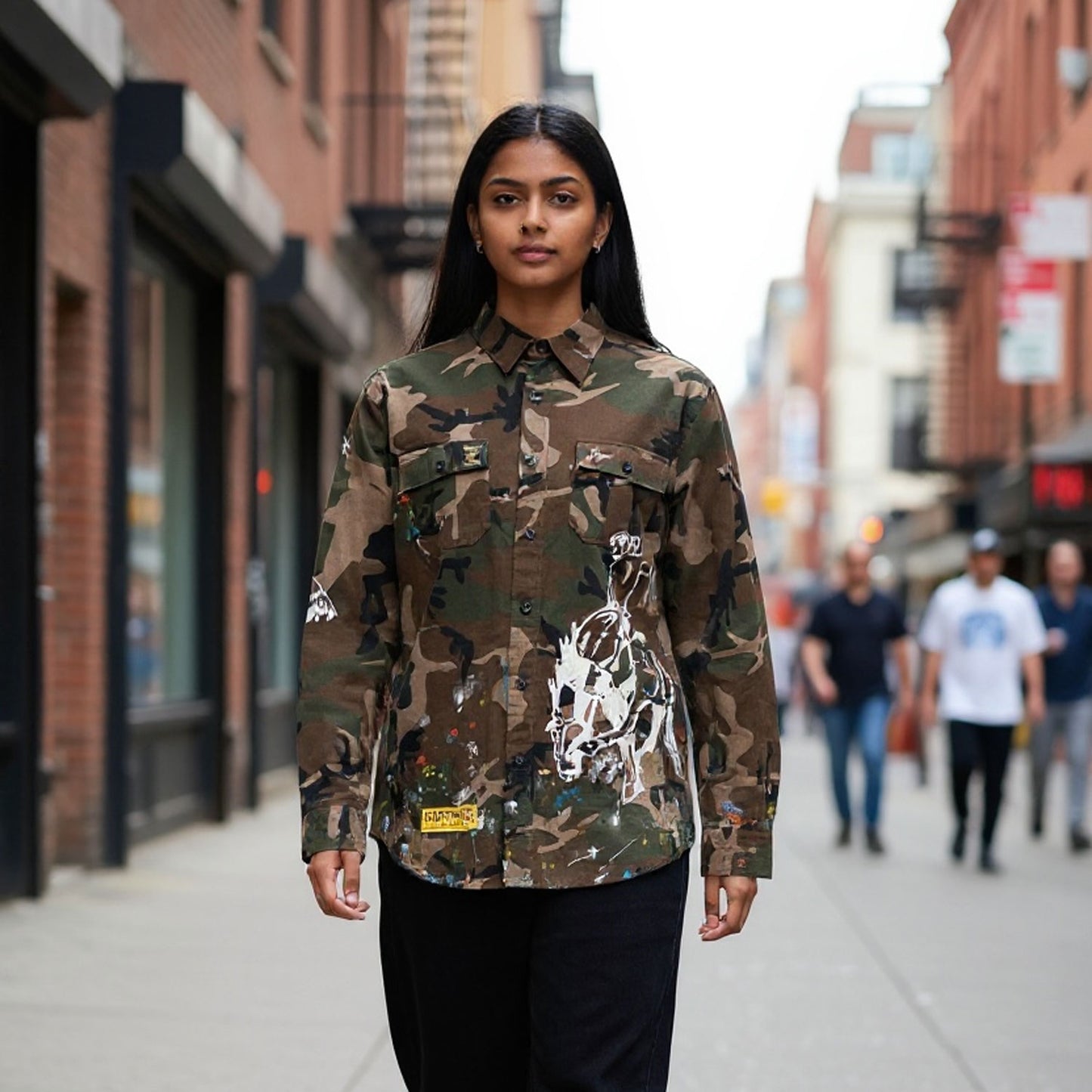 VINTAGE CAMO WINCHESTER - BUTTON DOWN SHIRT - XL