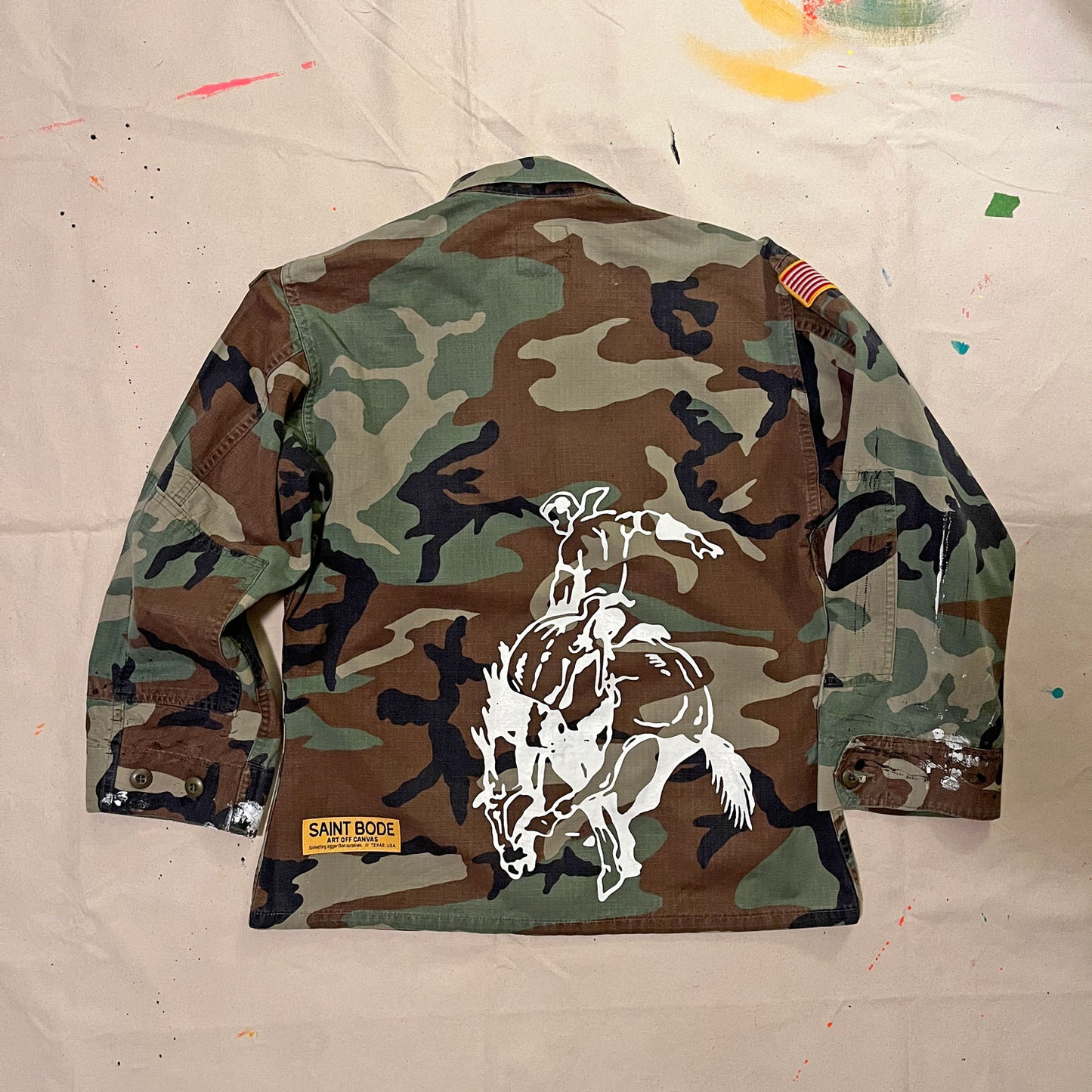 BUCKIN' VINTAGE CAMO ARMY JACKET - HOWARD - SMALL