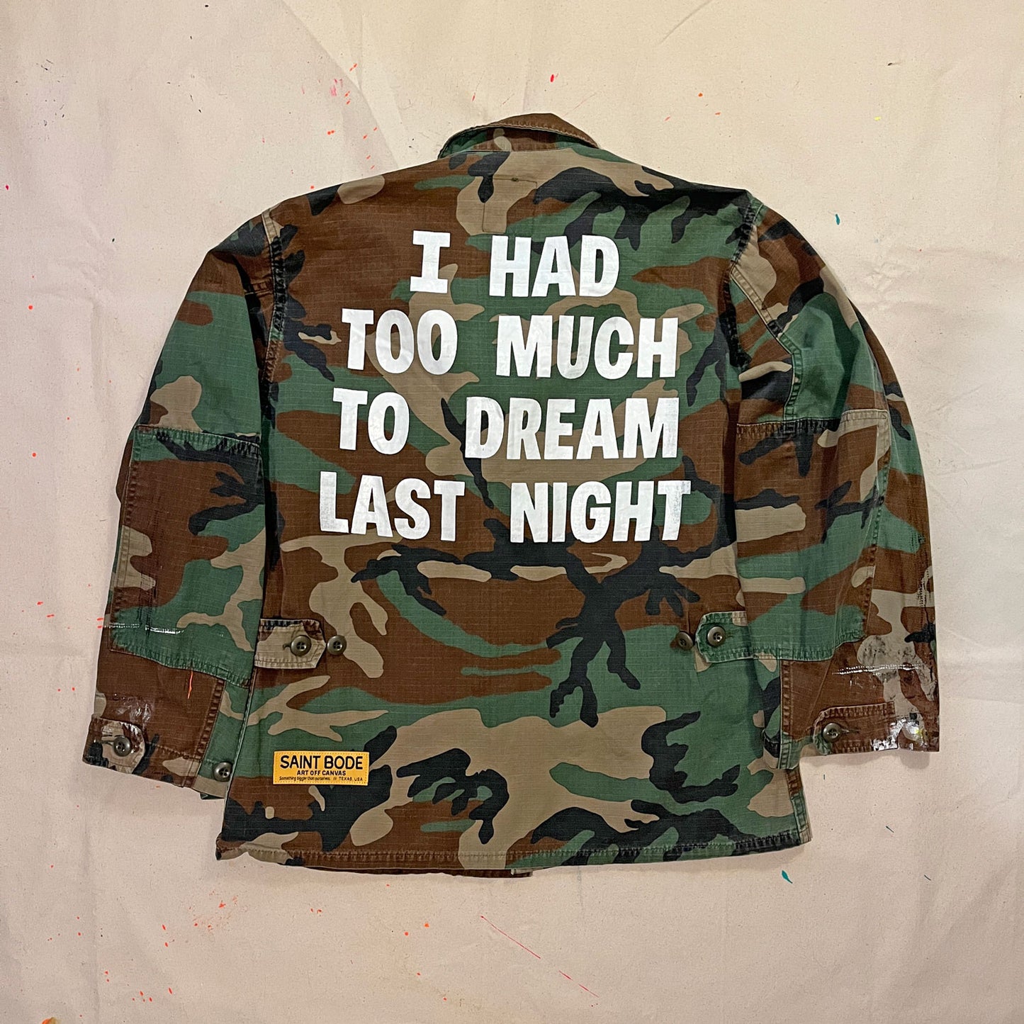DREAM VINTAGE CAMO ARMY JACKET GRID BLANK - SMALL