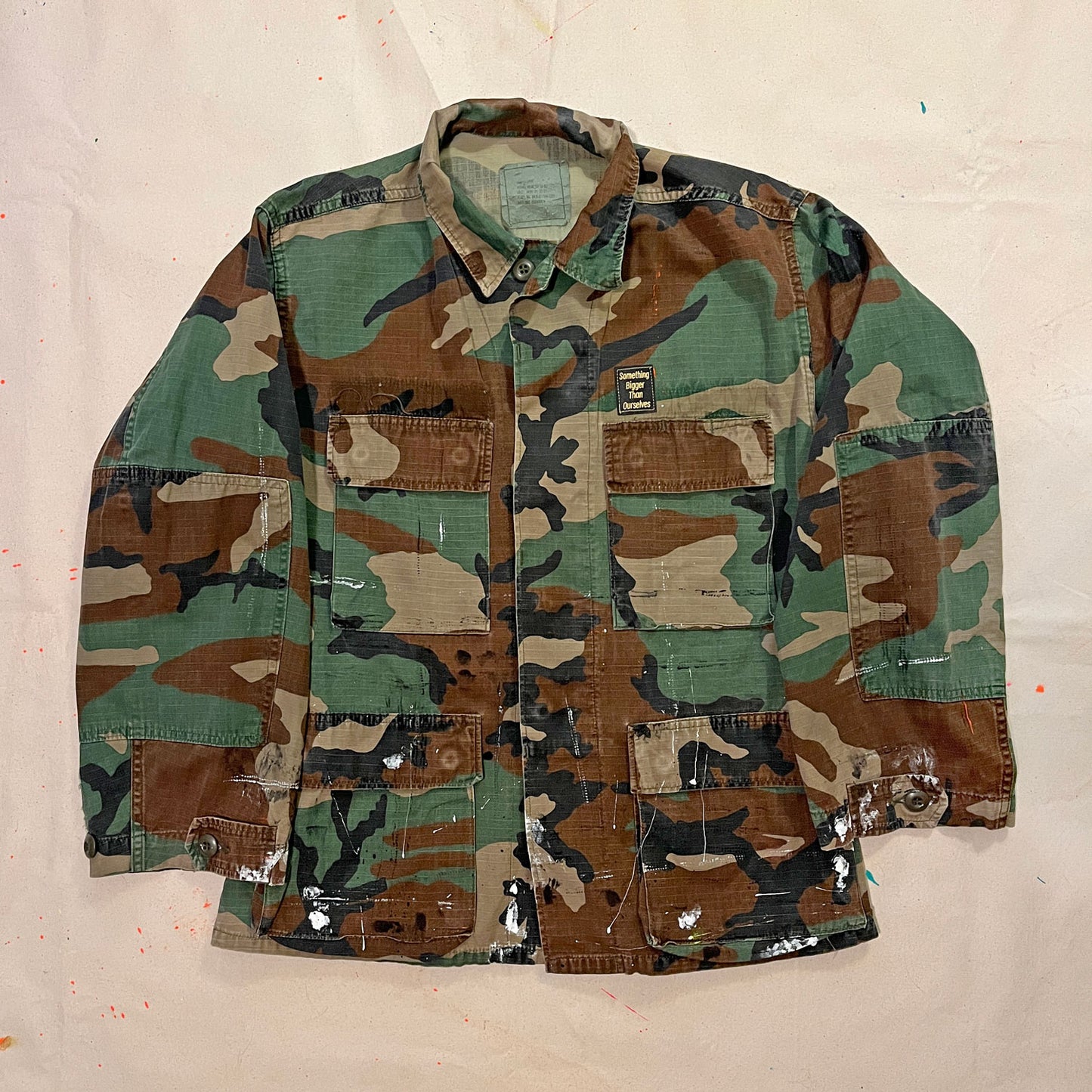 DREAM VINTAGE CAMO ARMY JACKET GRID BLANK - SMALL