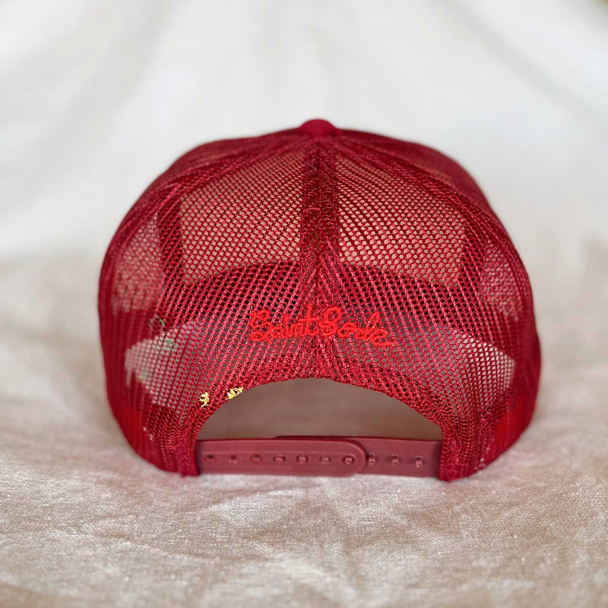 Vintage SB Hand Painted Trucker RED #11/12 - High Crown