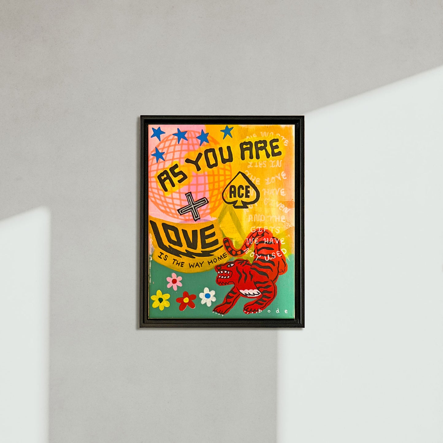 "ACE LOVE" 9" X 12" CANVAS - FRAMED