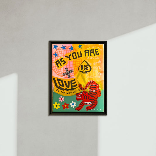 "ACE LOVE" 9" X 12" CANVAS - FRAMED