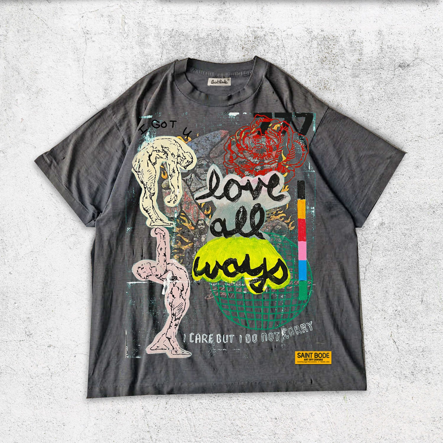 ★ORIGINALアート GIVE LOVE Away 2day NEW! PRE-SALE! VINTAGE SINGLE-STITCH TEE - LOVE ALL WAYS ART